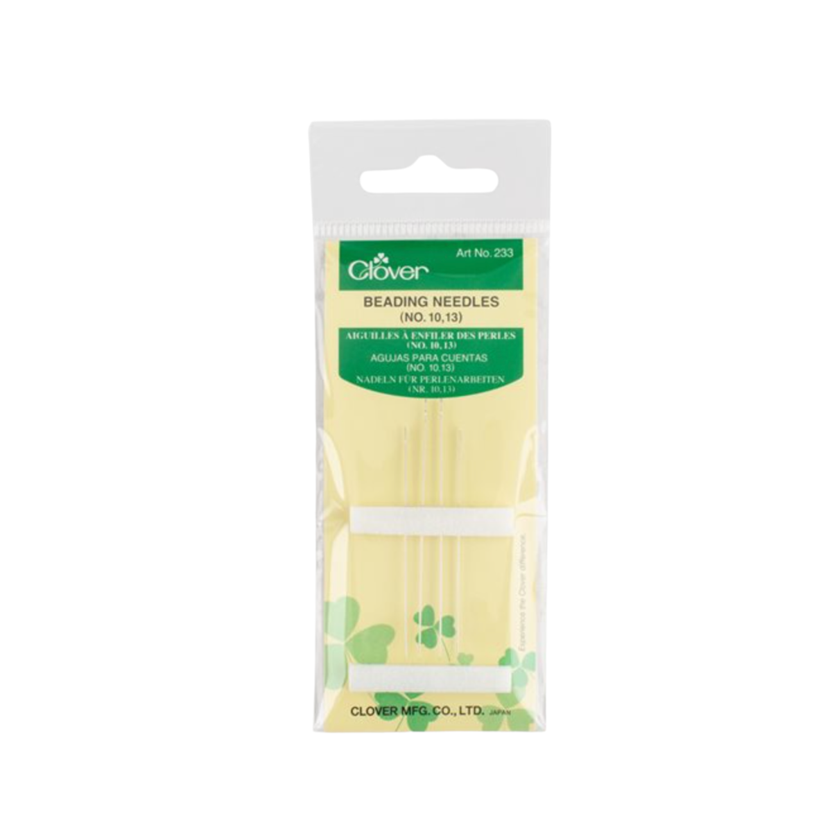 Aguja de mano Clover para Cuentas Tamaños 10 y 13 - Paquete de 4