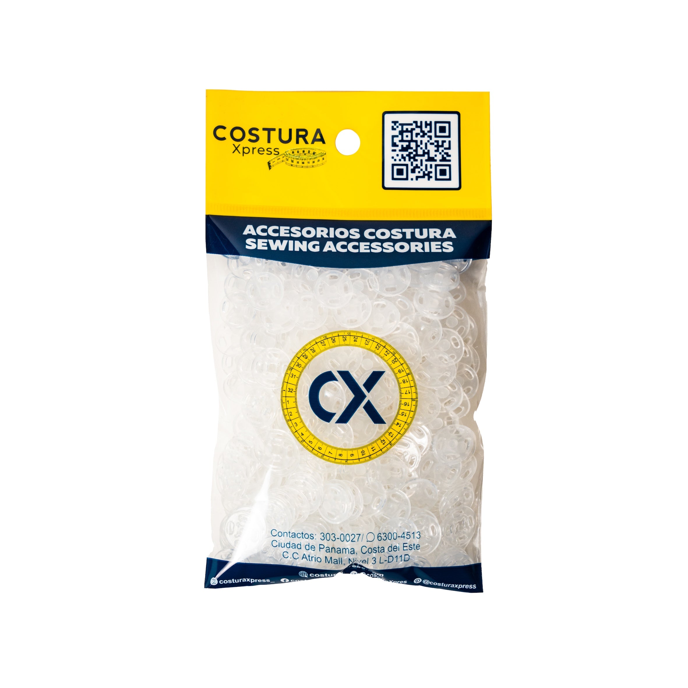 Broches de presión de traslucido (plastico)