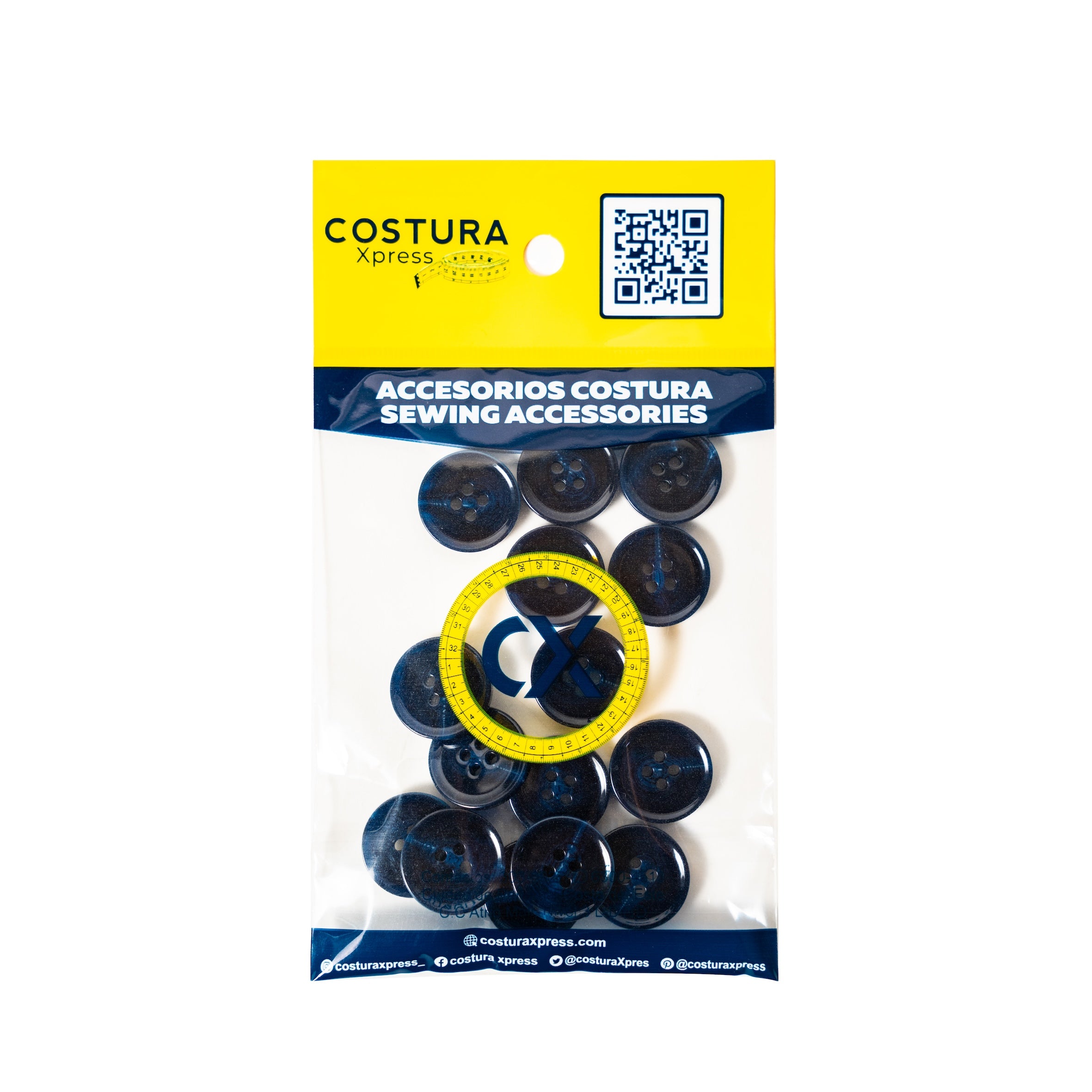 Juego de Botones de resina azul navy /tamaños 15mm (20 unid) - 20 mm (15 unid)