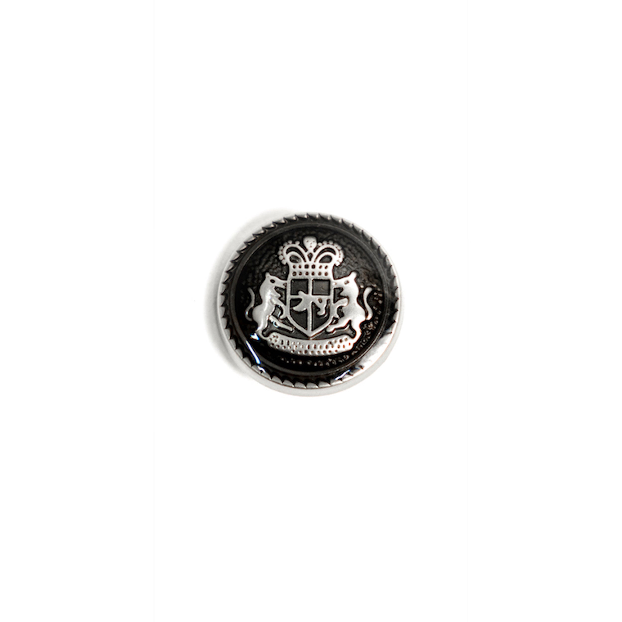 Boton escudo matte silver