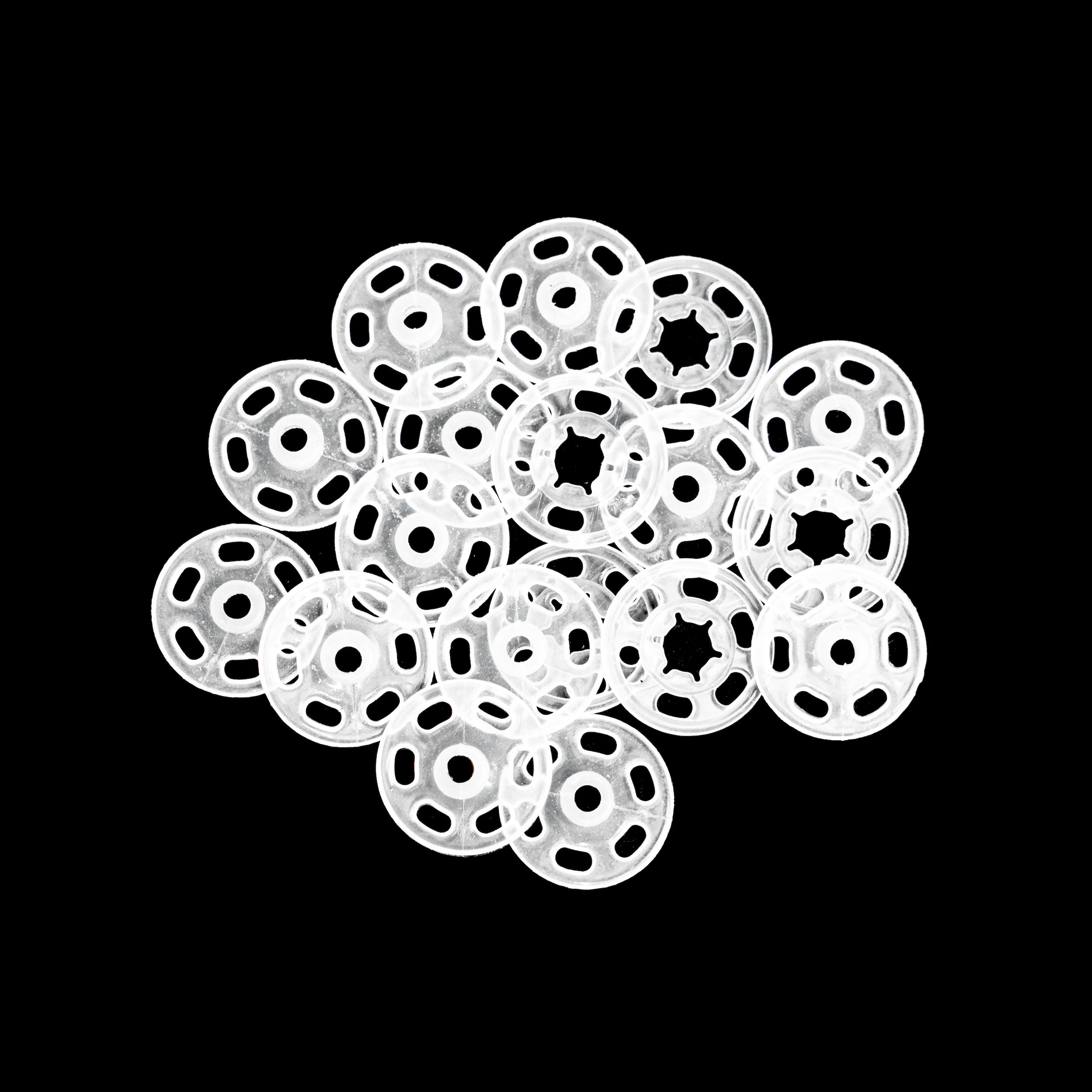 Broches de presión de traslucido (plastico)