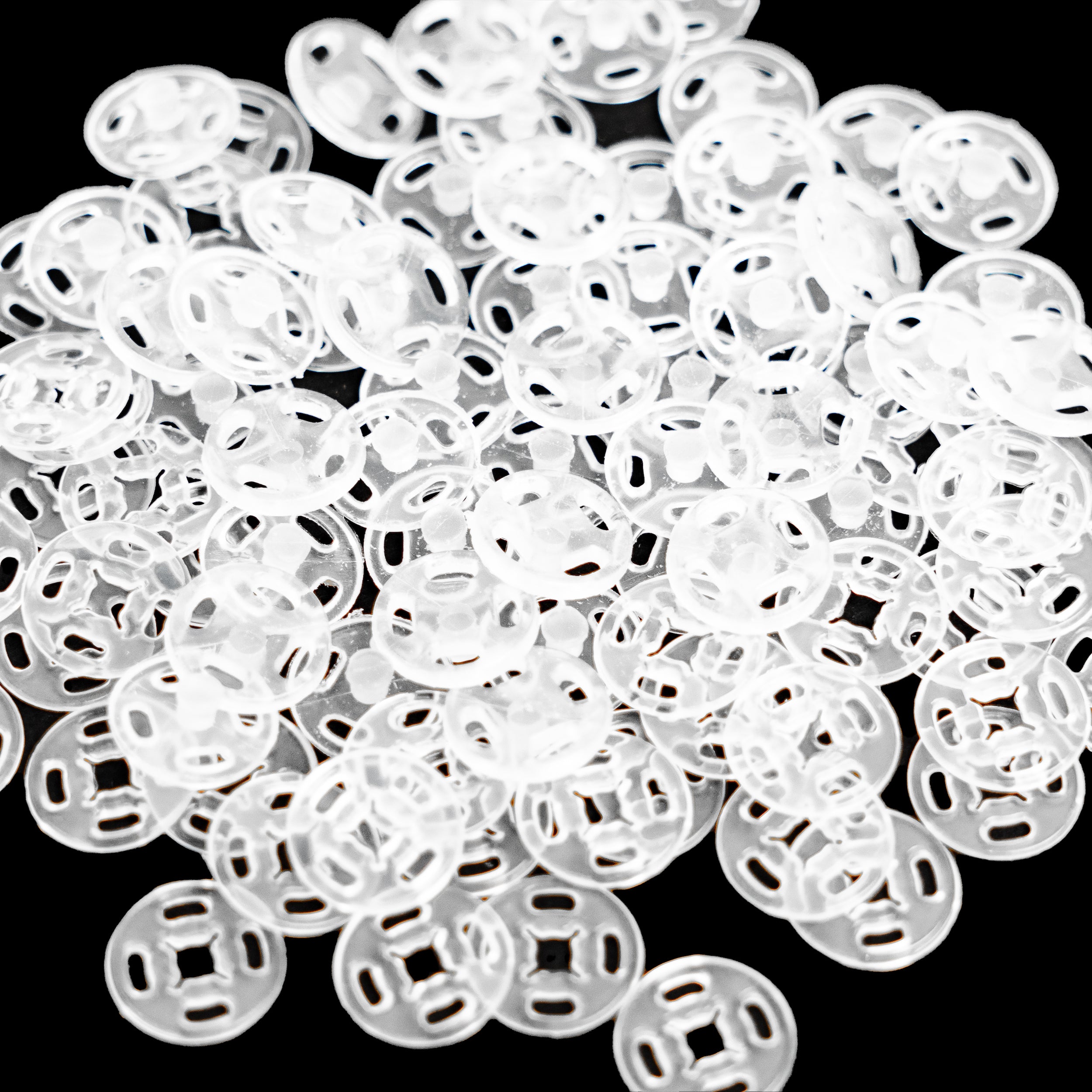 Broches de presión de traslucido (plastico)