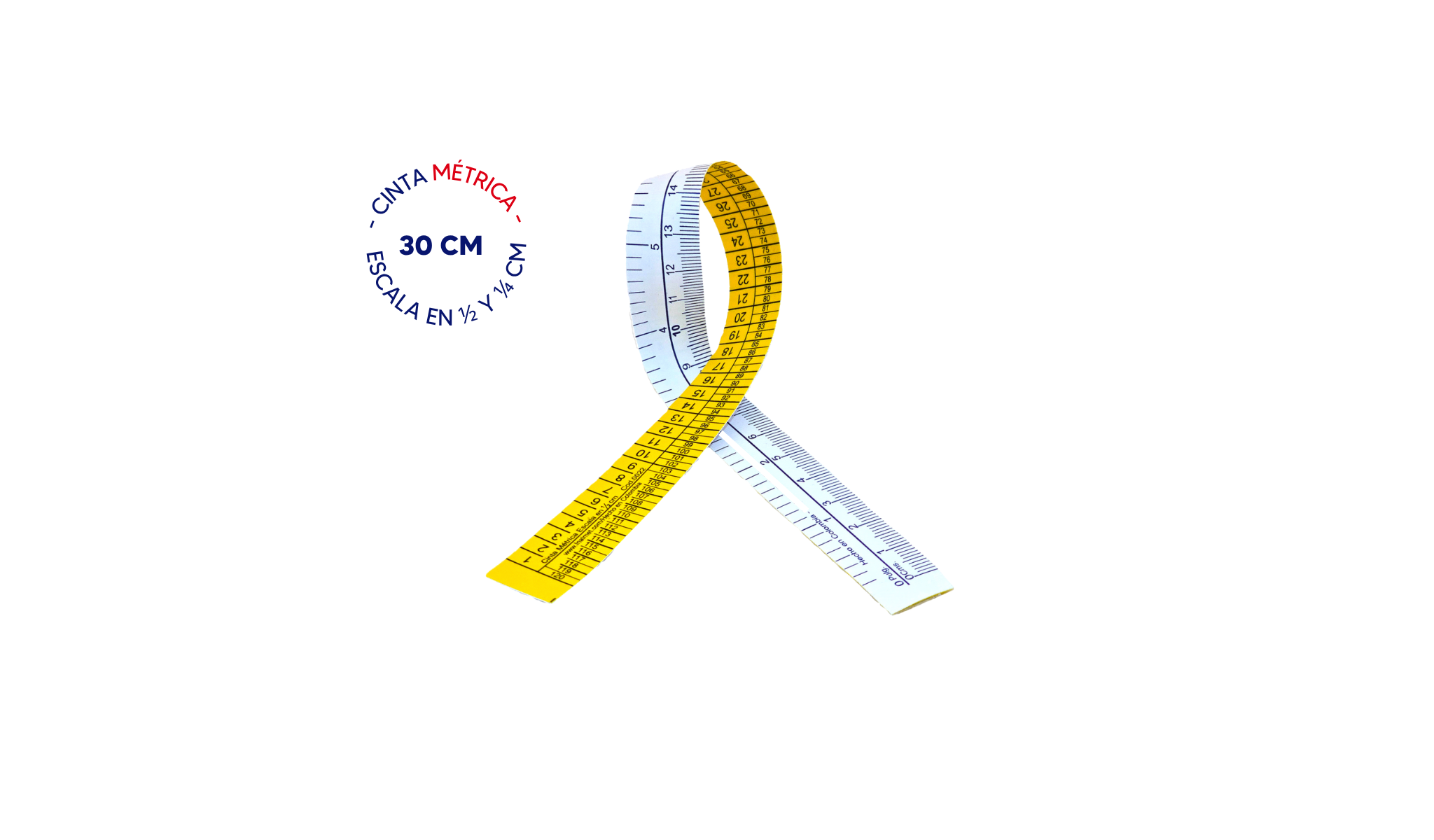 CINTA METRICA ESCALA EN 1/2 Y 1/4 - CM (30 CM)