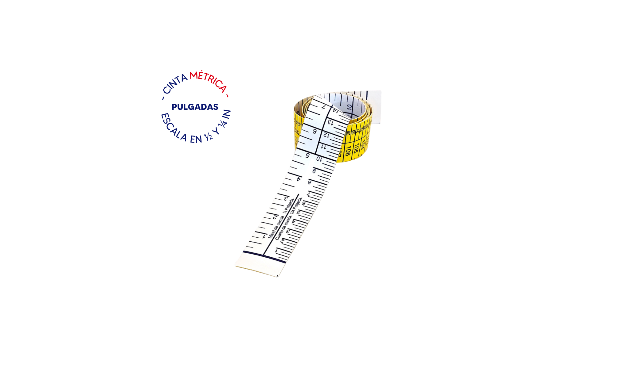 CINTA METRICA ESCALA EN 1/2 Y 1/4 PULGADAS