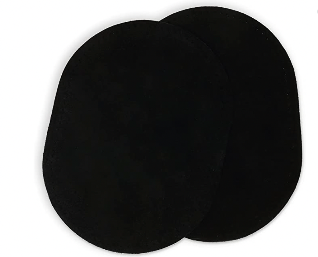 Dritz parches de codo de gamuza negro