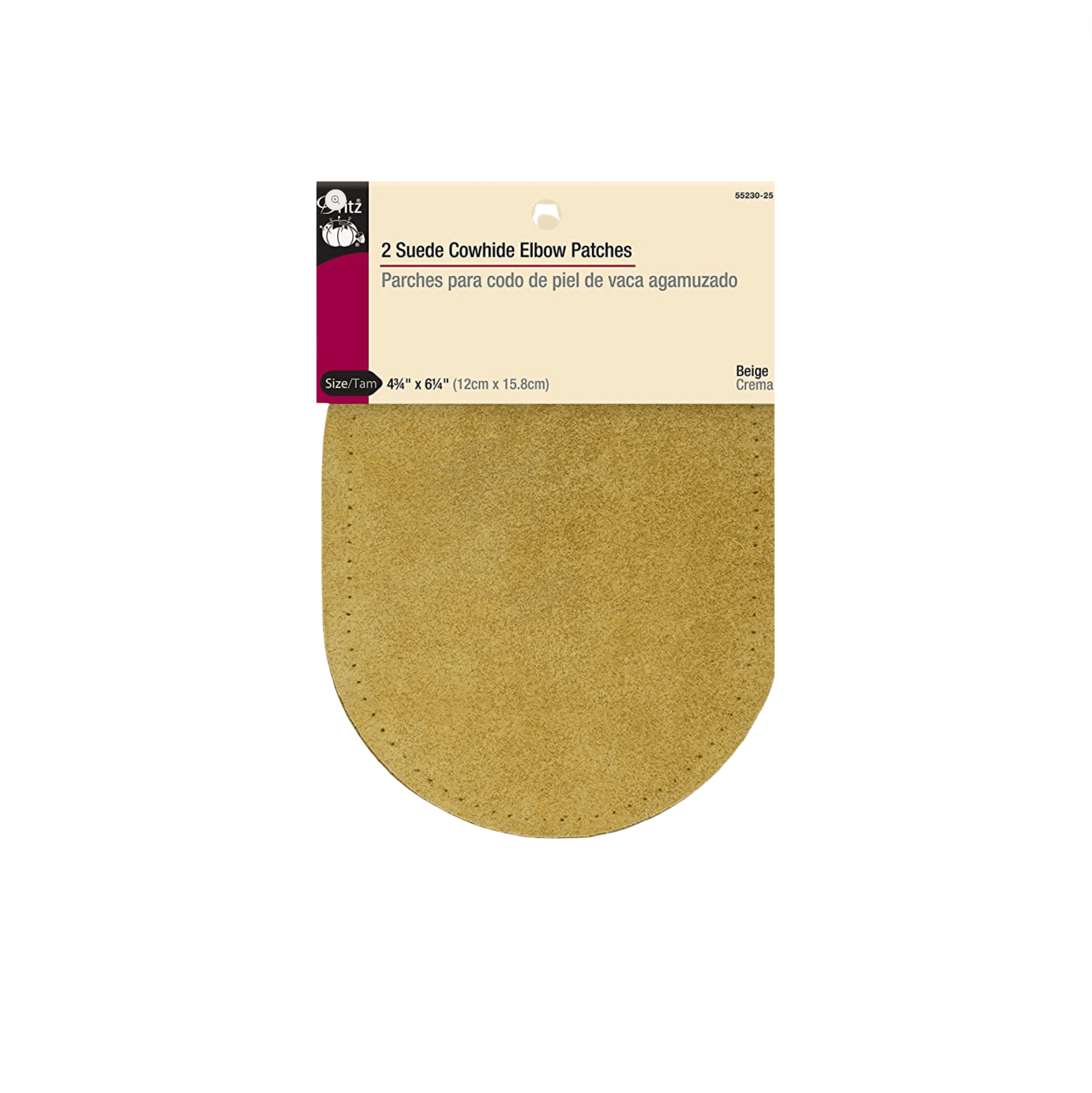 Dritz parches para codo de gamuza color beige