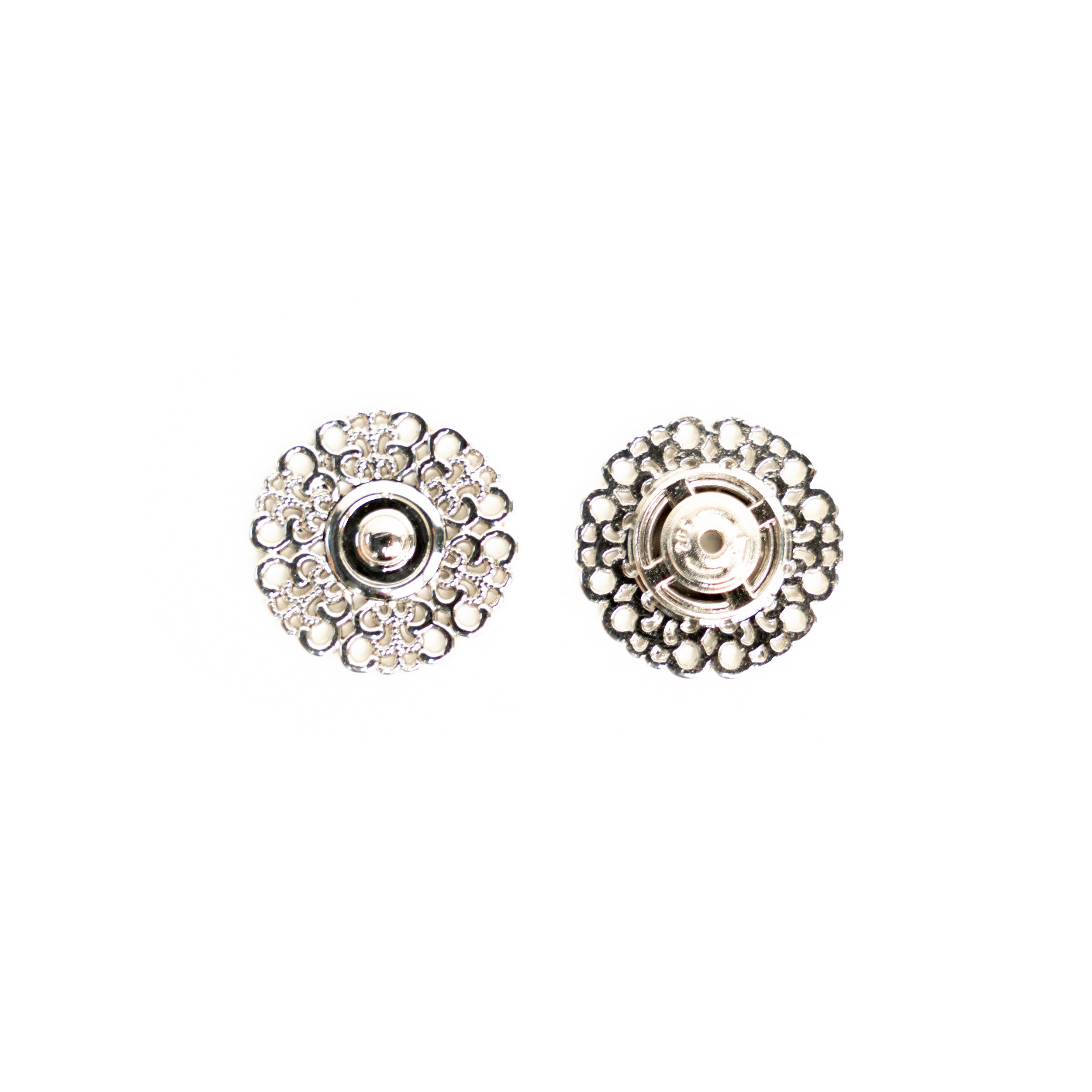 Broche de presion silver flower 21mm